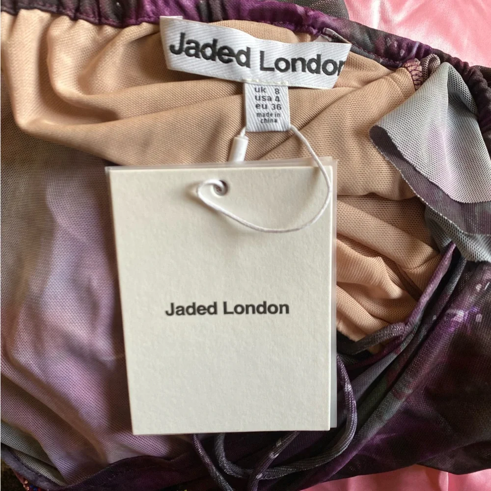 Jaded London Purple Floral Mini Dress - Picture 13 of 14